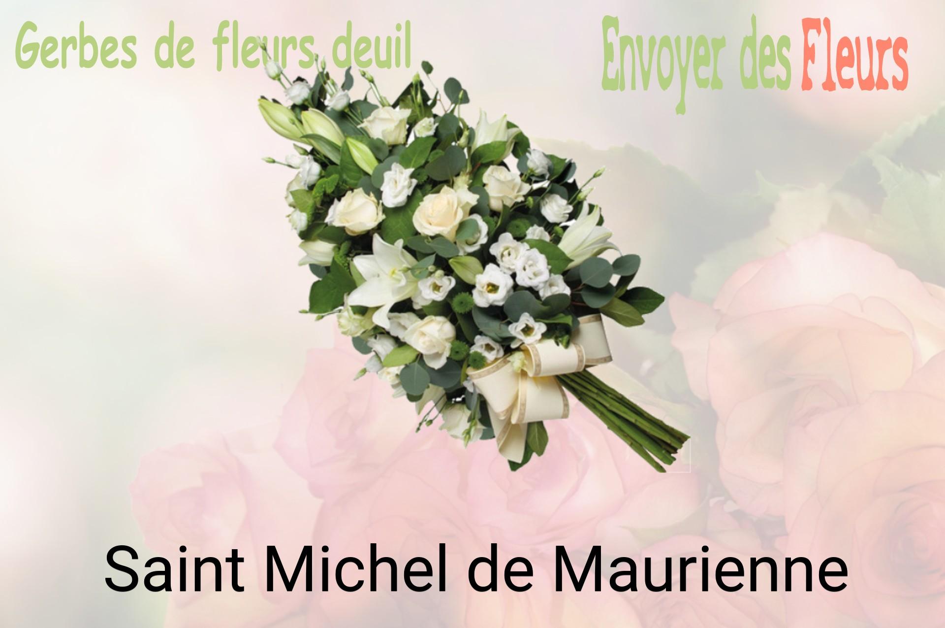 Gerbe de fleurs de deuil livrée à Saint-Michel-de-Maurienne